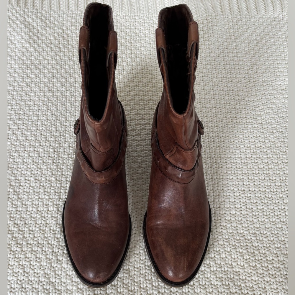 Vintage Brown Leather Boots, Loft, Size 6M